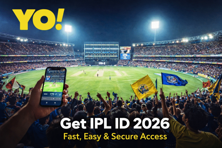 Get IPL ID 2026 guide with YO logo live IPL match stadium crowd and mobile app