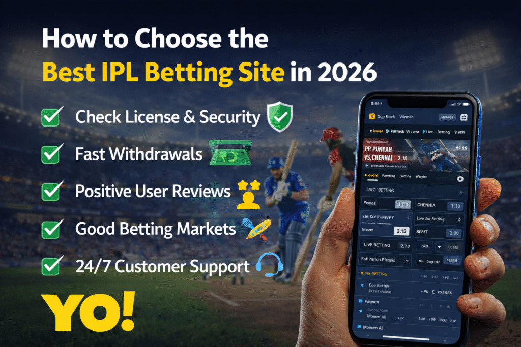 How to choose best IPL betting site 2026 with YO logo safe IPL betting site India guide