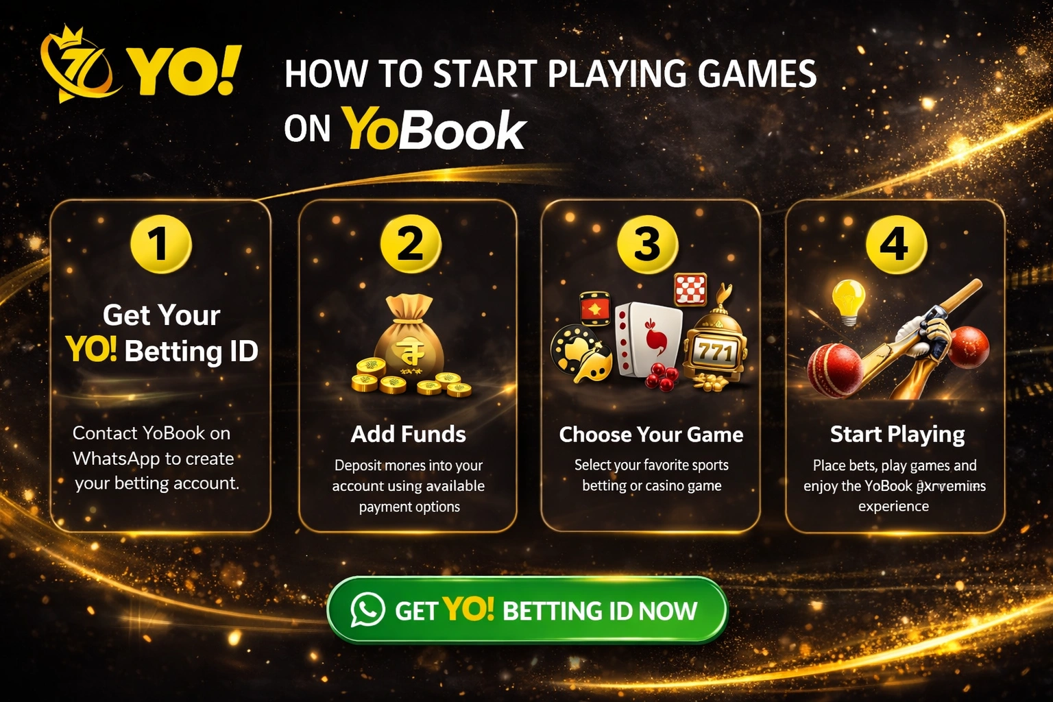 How to start playing games on YoBook betting platform steps