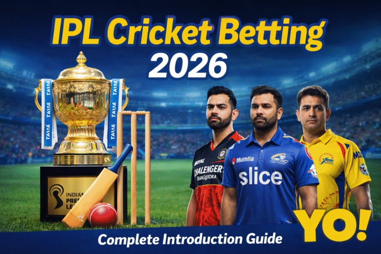 IPL Cricket Betting Guide 2026 with YO Logo