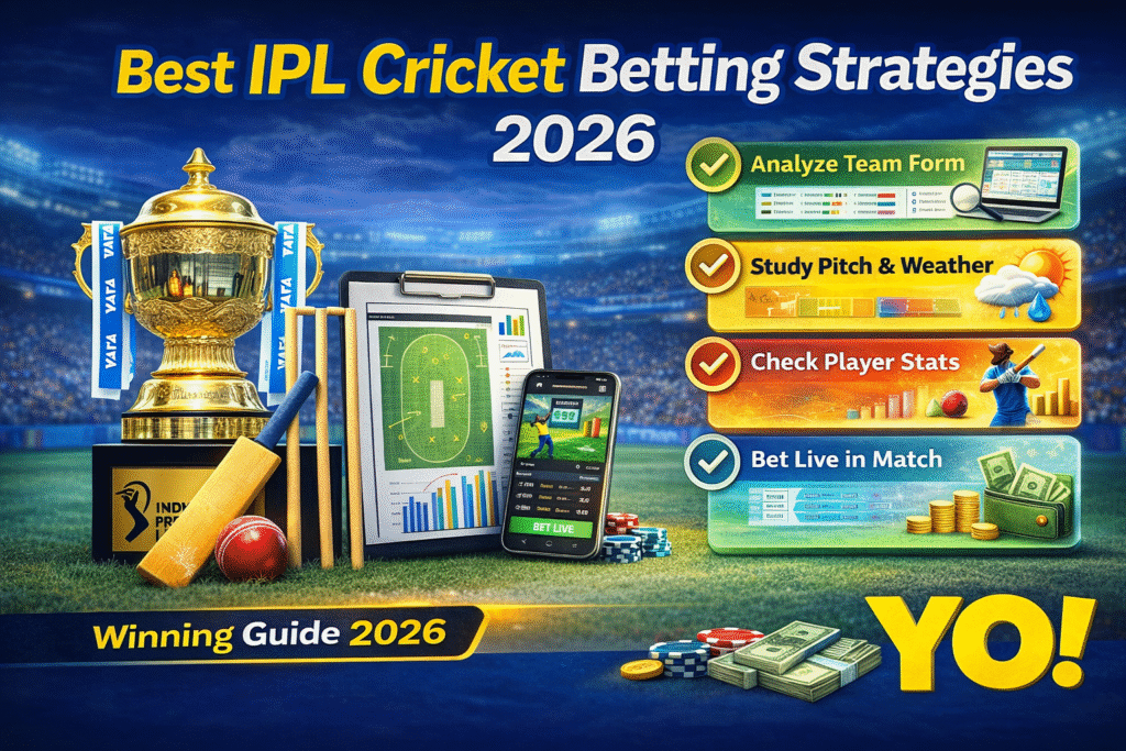 IPL Cricket Betting Strategies 2026 Winning Guide with YO Logo