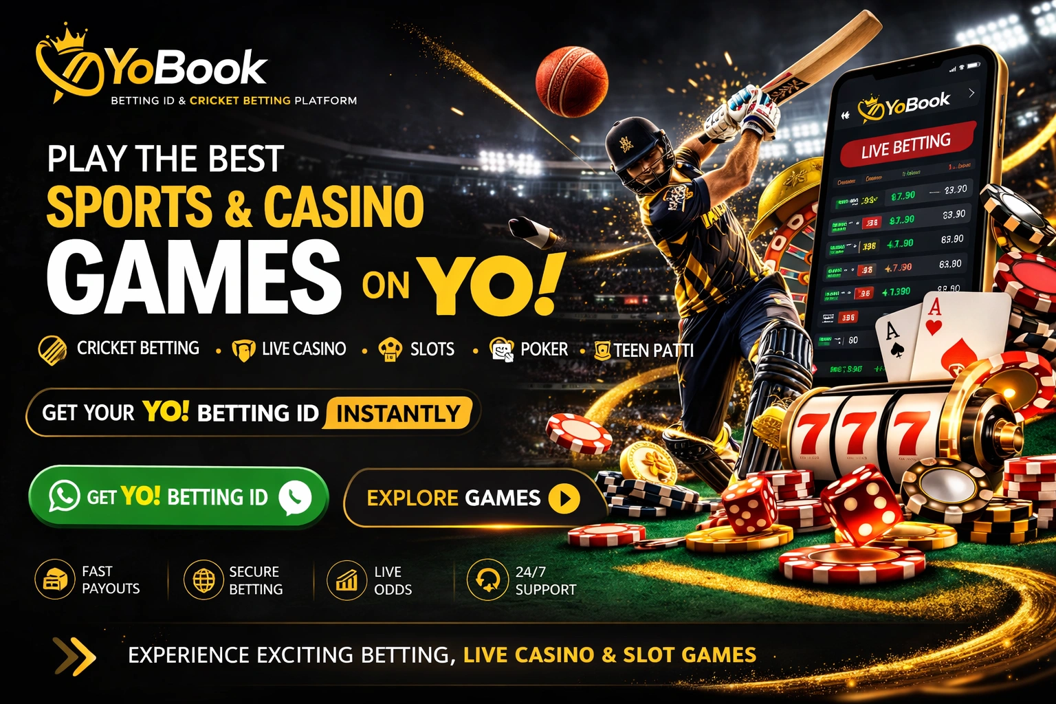 YoBook Games Cricket Casino Betting